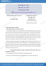 Đề thi học kì 1 môn Ngữ văn lớp 11 trường THPT Lương Văn Can
